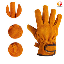 牛皮劳保手套魔术贴二层皮手套日本韩国亚马逊热销款BBQ烧烤手套