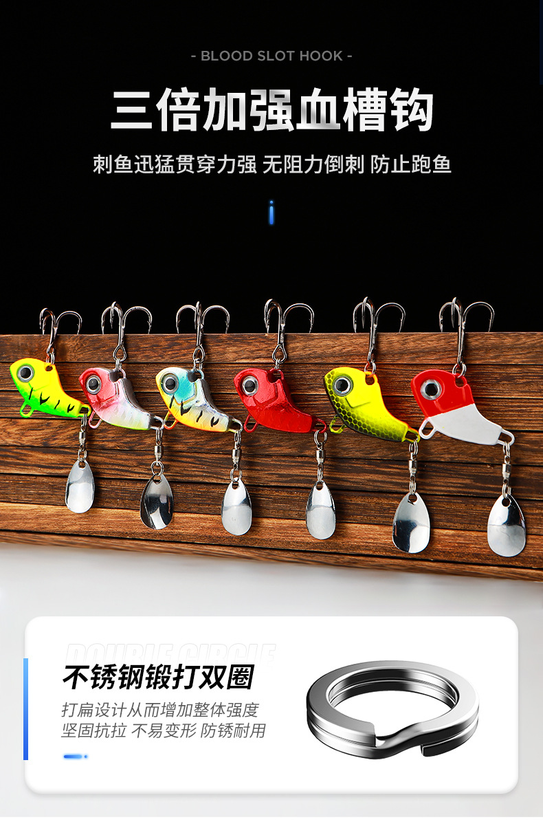 6 Colors Metal Spinner Baits weedless spinner blade baits Fresh Water Bass Swimbait Tackle Gear