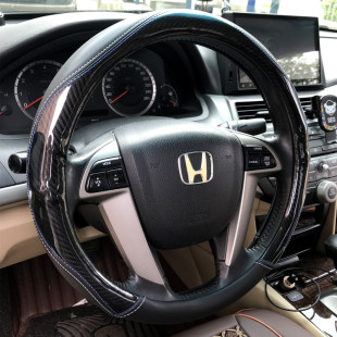 Car Steering Wheel Cover, Unisex, Cross-Border Exclusive, Wholesale Custom Carbon Fiber Handlebar Cover, Non-Slip Sports Style