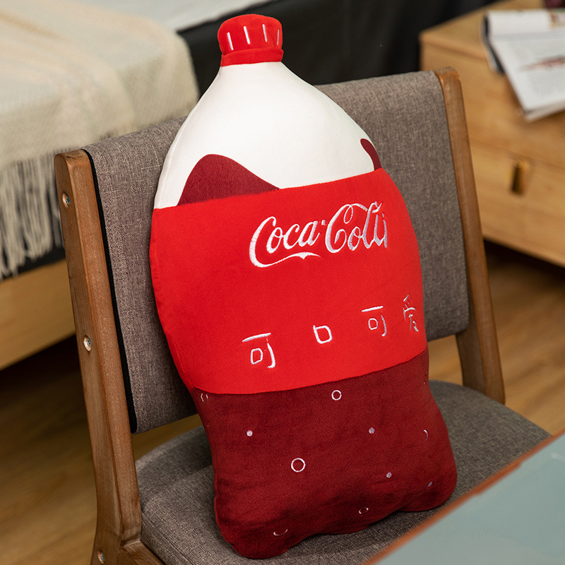 Bebidas de simulación creativa Coca-Cola Sprite almohada juguetes de peluche muñecas de dos dimensiones almohada de siesta extraña