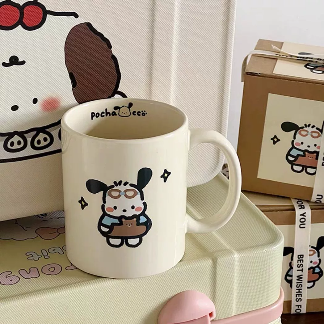 Кружка марки Mark Cup Puppy Ceramic Cup с ложкой, утренний кружок для дома, пара, кофейная кружка, подарочная коробка на день рождения