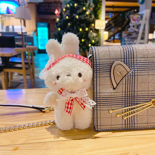 Cute Rabbit Doll Bag Pendant Couple Pendant Doll Keychain Plush Jewelry Keychain Wholesale