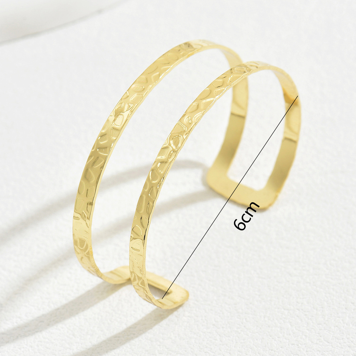 Bracciale rigido geometrico a doppio strato elegante regalo_voghion.com
