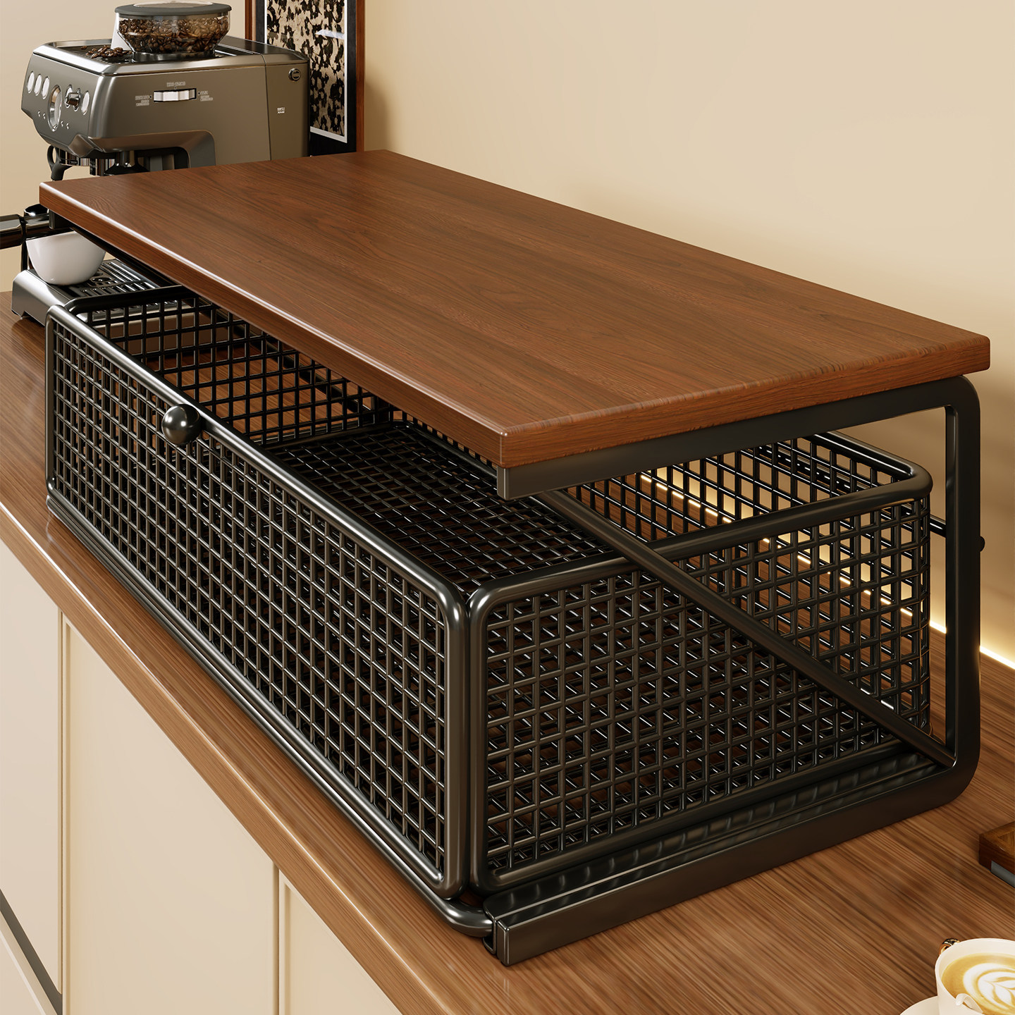 Desktop Storage Rack For Snacks, Tea Bags, And Other Items; Suitable...