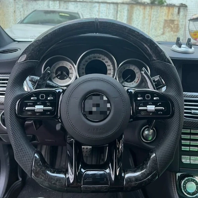 Suitable for Mercedes-Benz carbon fiber steering wheel AMG modification AECSG-class GLC260GLECLSGT-809 carbon composite model