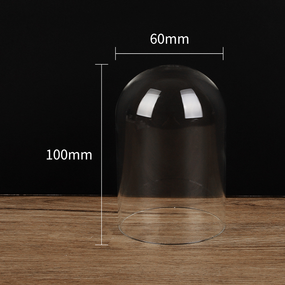 Flor inmortal cubierta de vidrio DIY hecha a mano micro paisaje decoración de escritorio cubierta de vidrio caja de exhibición cubierta de vidrio de flor inmortal