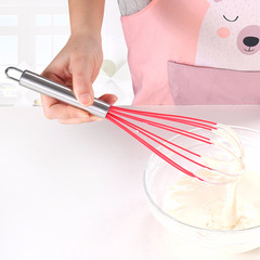 7-inch to 12-inch silicone egg beater manual stainless steel butter cream mixer silicone DIY baking kitchenware