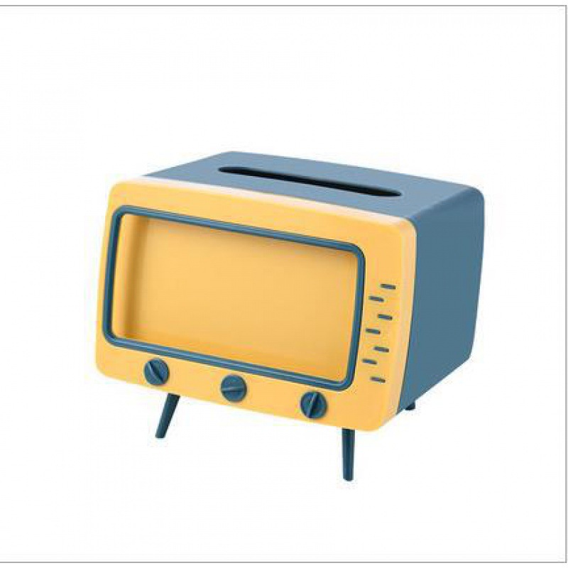 Caja de pañuelos de TV Luz de lujo de plástico sala de estar mesa de café caja de almacenamiento multifuncional inodoro caja de pañuelos de escritorio