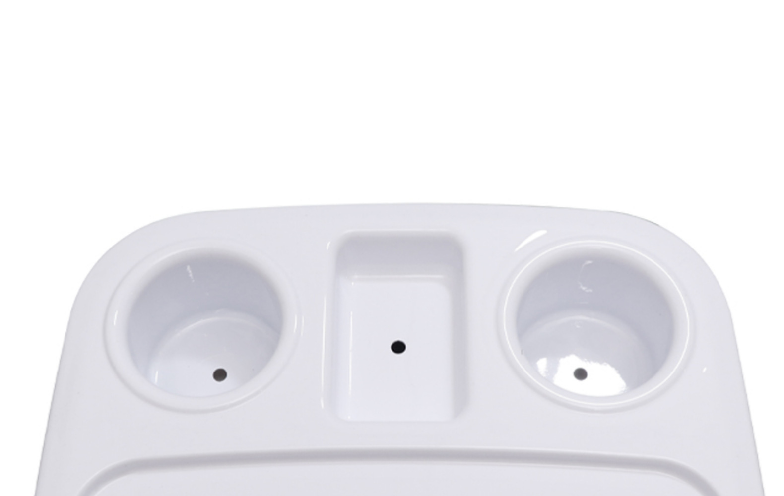 RV Table Board Yacht ABS Plastic Lift Table White Table Board with Cup Slot Removable Anti-aging Anti-UV