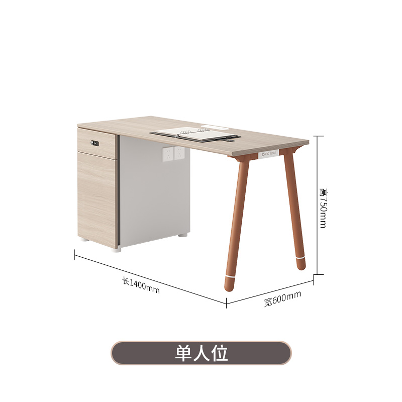 Mesa de oficina del empleado, asiento de tarjeta doble para cuatro o seis personas, combinación simple de mesa y silla de oficina moderna