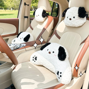 Cartoon car headrest neck pillow cute plush soft car seat pillow four seasons universal car pillow