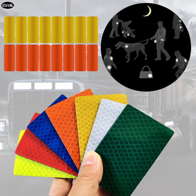 Cross-border source laser cutting reflector night identification stamp luminous armband backpack stickers gas stamp Velcro