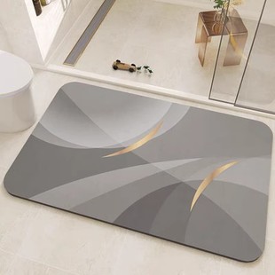 Household Light Luxury 3.5mm Thick Diatom Mud Absorbent Bathroom Mat Non-slip Dirty-resistant Door Mat Factory Outlet