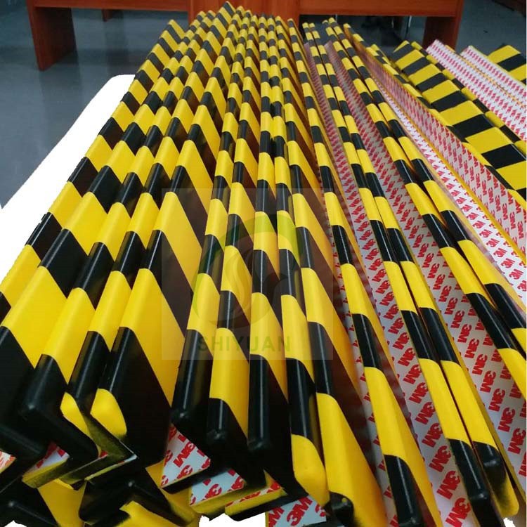 现货PU发泡汽车防撞护角条 聚氨酯pu黄黑海绵条 地下车库墙角防撞