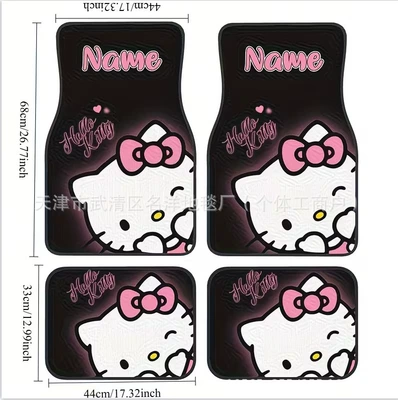 Mouse Water-Absorbent and Dirt-Resistant Floor – Avtomobil döşəmə paspasları - 305de-hello-kitty-22-3344cm-two-piece-set