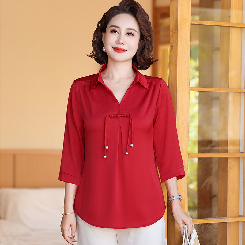 C6880 580K ÁO SƠ MI NỮ SUZTDI BIG SIZE NGOẠI CỠ NGẮN TAY MÙA HÈ TRUNG NIÊN KÍN CỔ THỜI TRANG NỮ G01 SẢN PHẨM MỚI