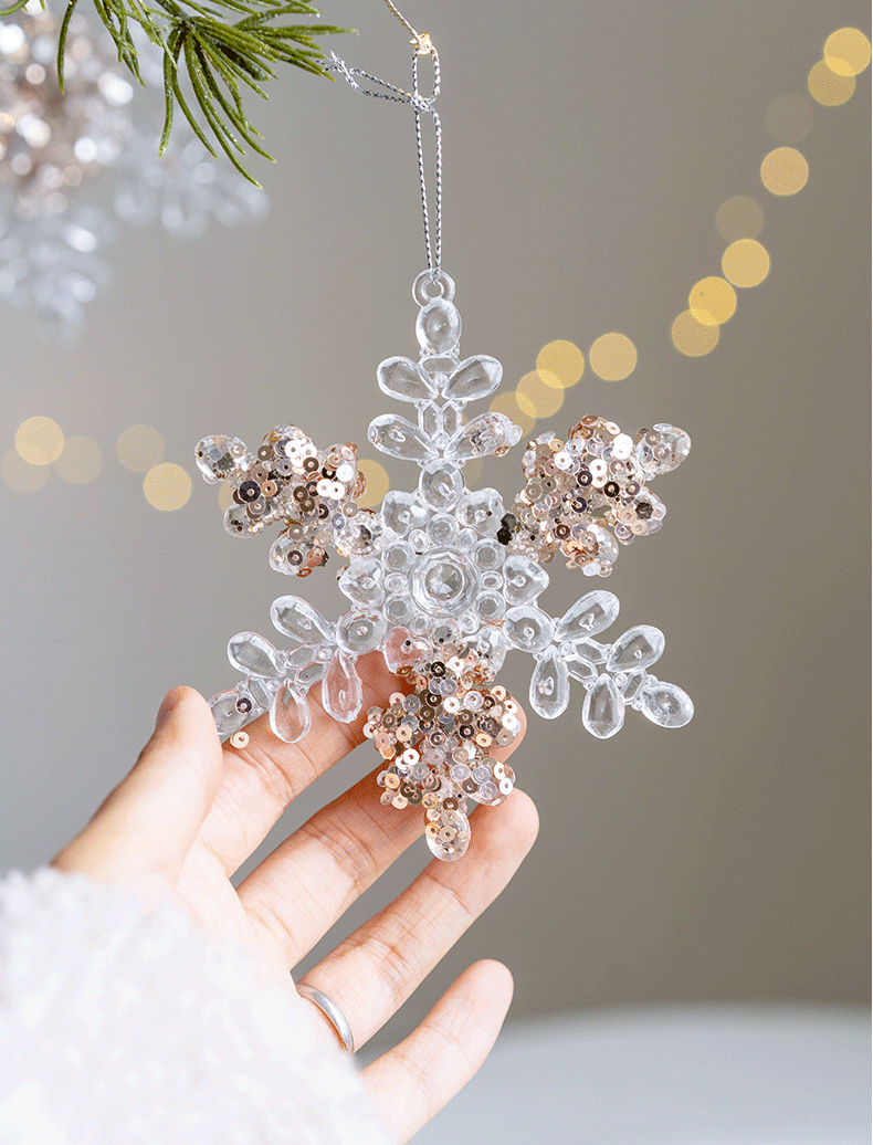 Christmas Cartoon Style Snowflake Arylic Party Hanging Ornaments Decorative Props display picture 1