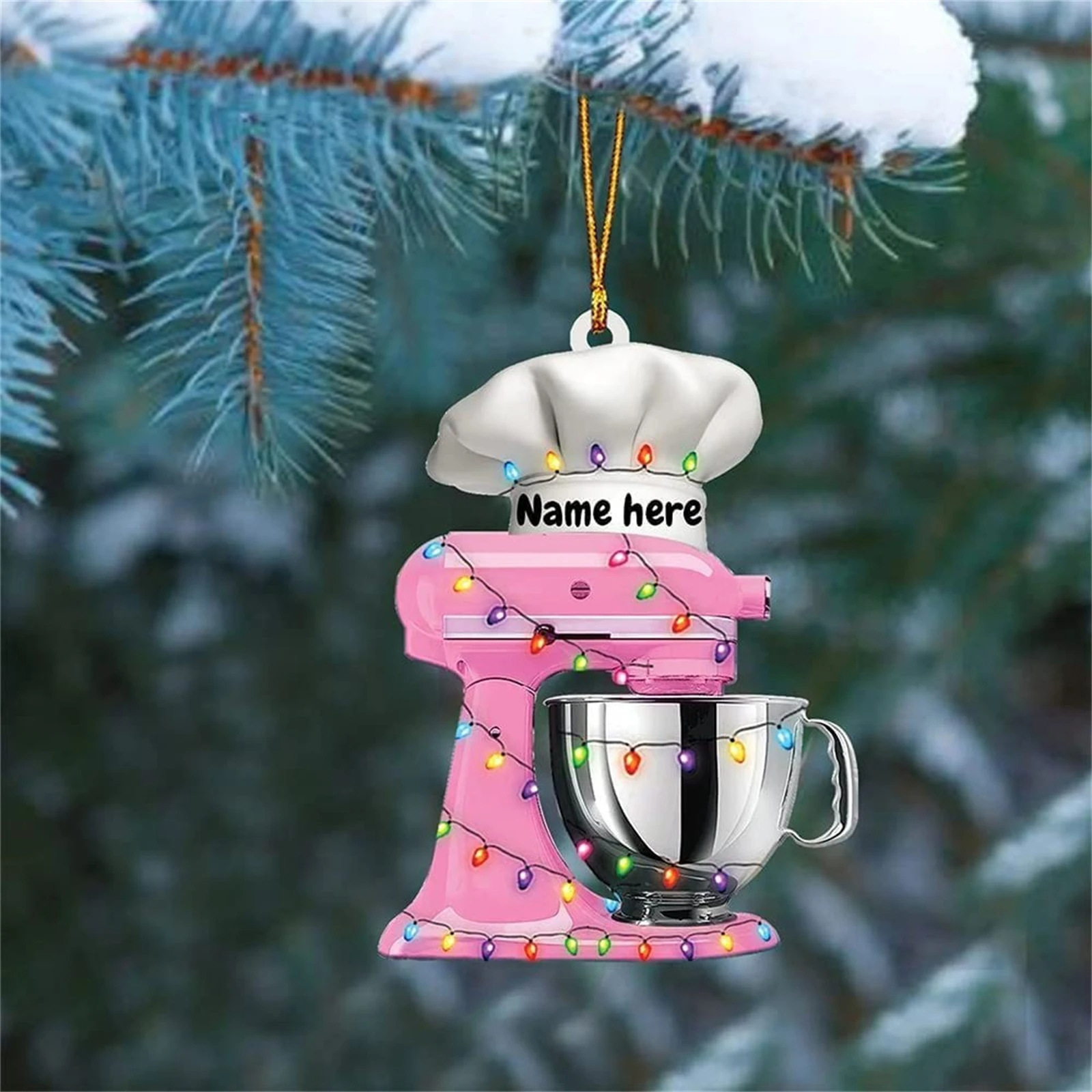 Colgante de Navidad transfronterizo creativo decoración de cocina licuadora colgante de árbol de Navidad decoración acrílica para el hogar