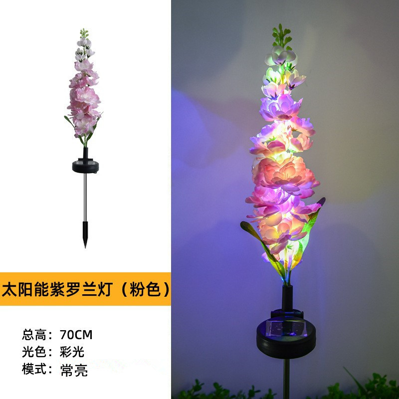 led太阳能灯地插灯彼岸花百合花玫瑰花仿真花蒲公英草坪铜线灯串|undefined
