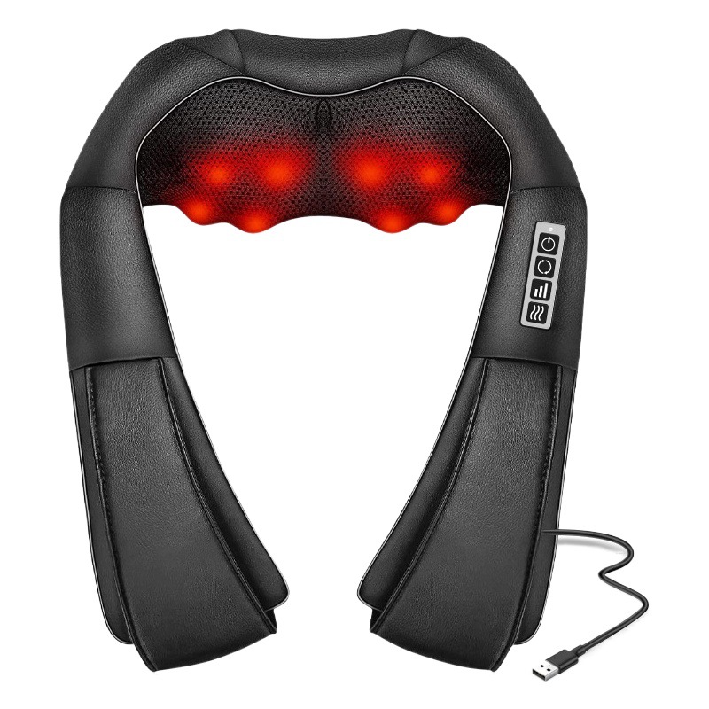 New Massage Shawl Household Rechargeable Shoulder and Neck Massager Electric Multi-Function Kneading Hot Compress Cervical Spine Massager