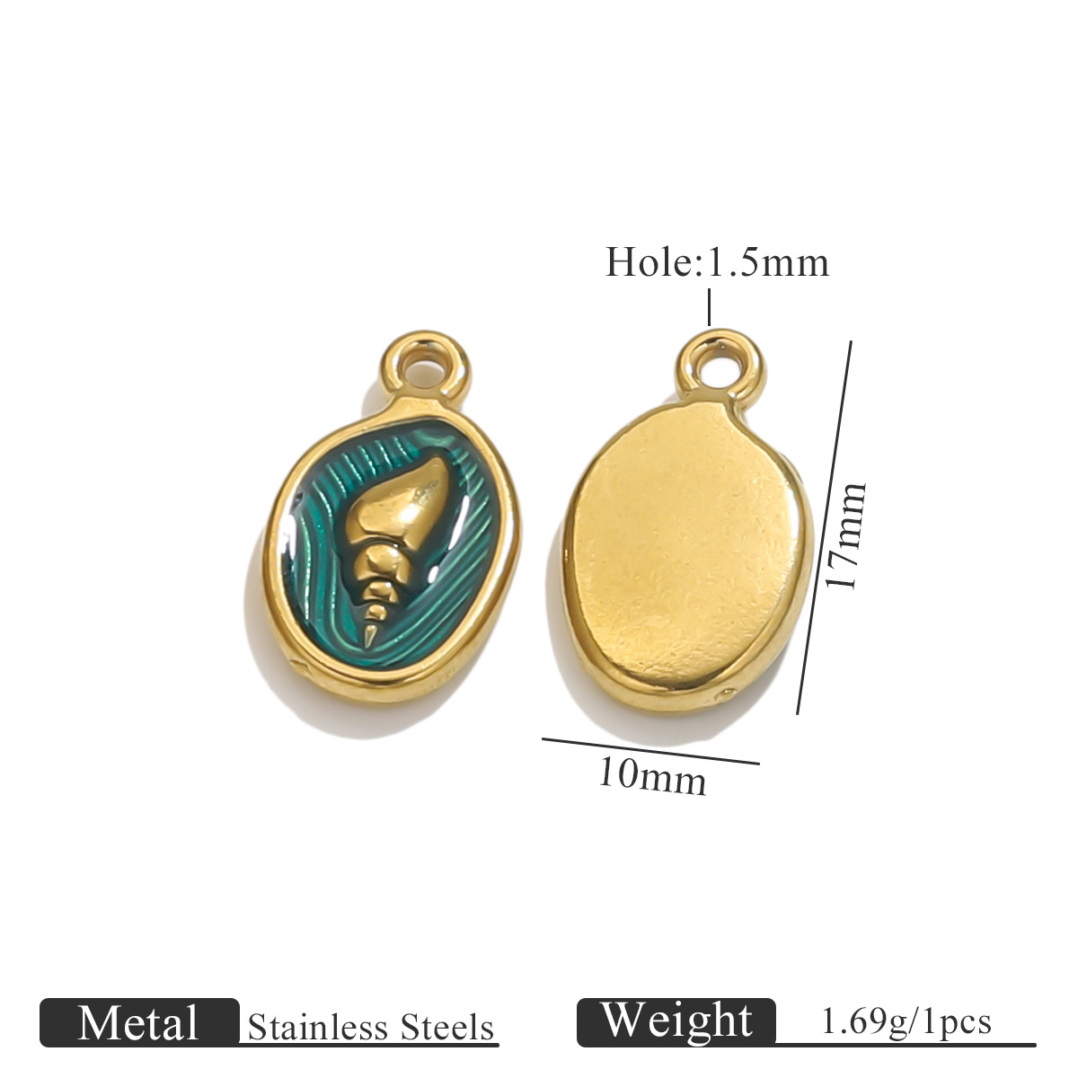 Accesorios de joyería DIY acero inoxidable serie marina colgante sirena concha estrella de mar colgante pulsera collar