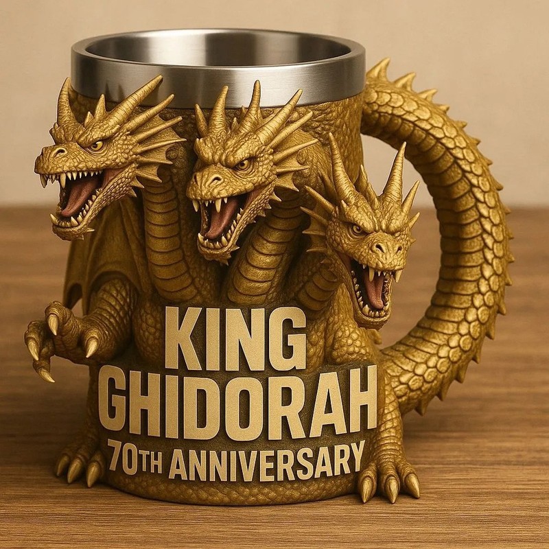 新款Godzilla 70th Anniversary3Dmug哥斯拉70周年纪念树脂马克杯|undefined