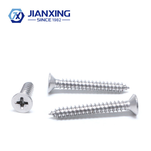 304 stainless steel FA countersunk head cross self-tapping screw KA flat head extended wood screw M1M2M3M4M5M6M8