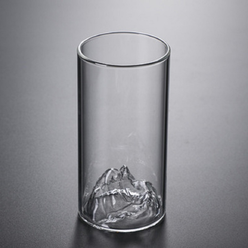 Venta al por mayor sin mango Guanshan taza de té de vidrio transparente con mango taza de agua doméstica taza de jugo flor taza de té taza de agua de vidrio