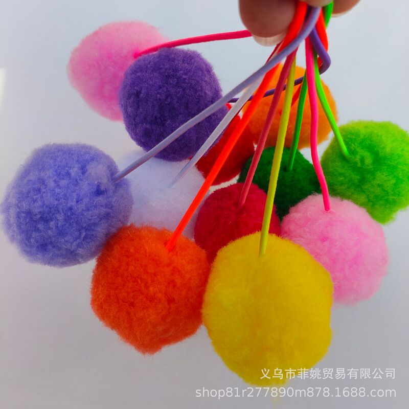 5cm White Rope Hair Ball, Cat Toy Plush Ball, Hanging Pet Nest Accessories, Hanging Ball, Clothing and Hat Accessories