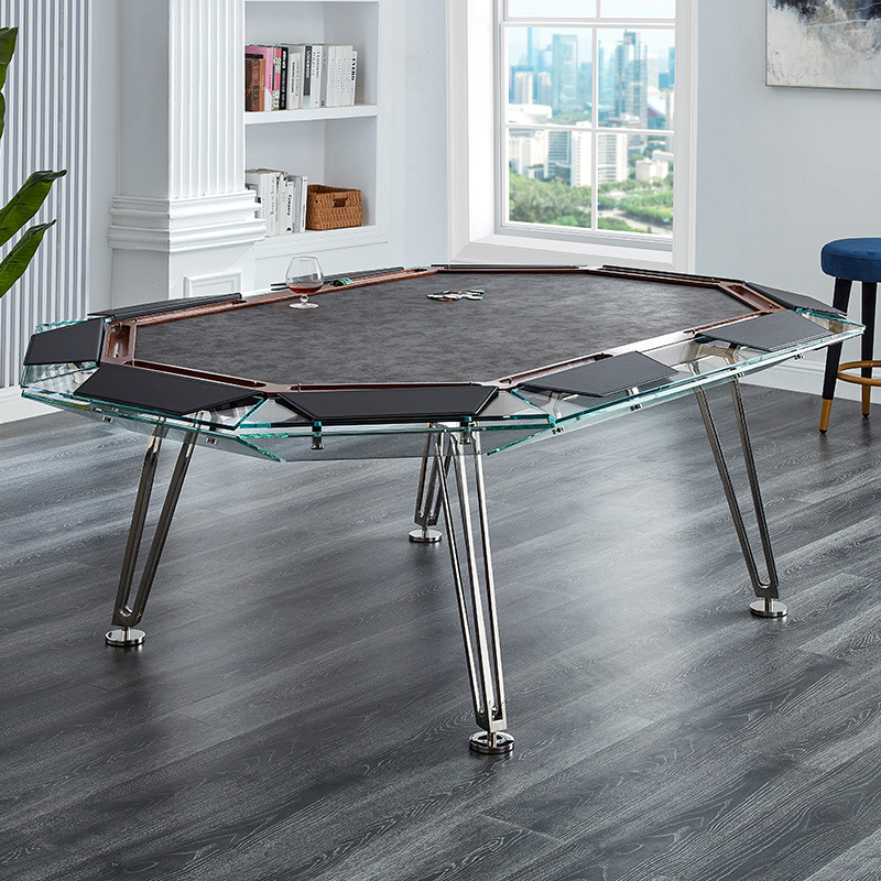 Fichas multijugador de estilo italiano ajedrez profesional vidrio de cristal acrílico de alta calidad mesa de póquer especial de Texas hogar