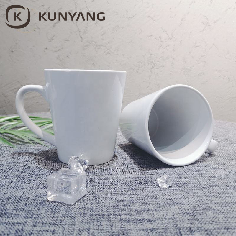 Heat transfer 12oz coated mug ceramic cup customizable sublimation white mug ceramic coffee cup