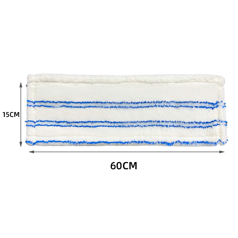 Paño de trapeador plano cubierto de tela tela de reemplazo de tela de microfibra seca y húmeda cabeza de trapeador plano 40cm 60cm de ancho cabeza de trapeador