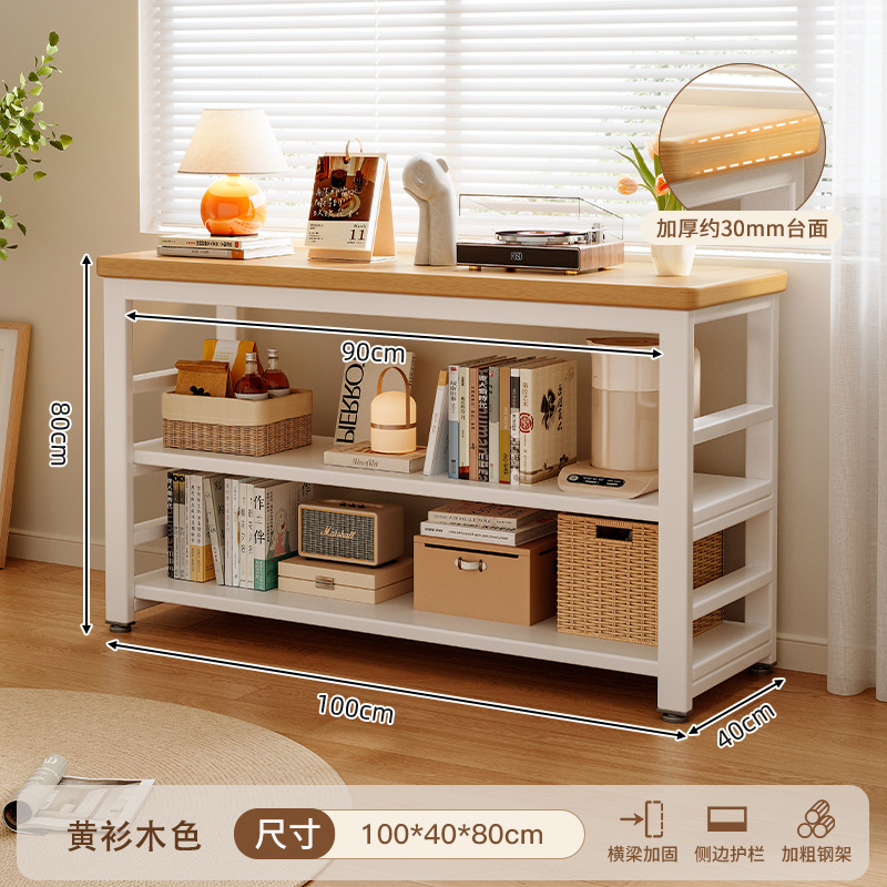 Estante de libros de piso integrado contra la pared hogar multicapa hierro forjado libro de dibujo estante de almacenamiento gabinete de oficina