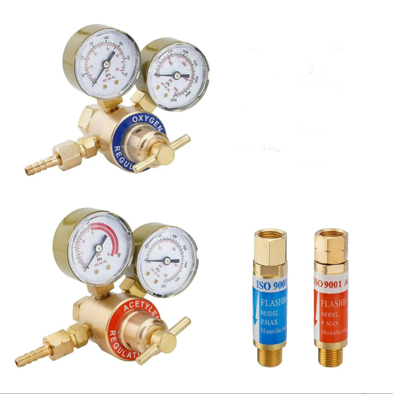 焊接气体调节器氧气表乙炔压力表小型MC气瓶焊割套组减压阀
