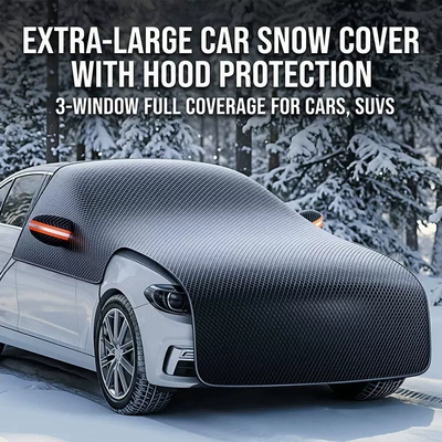 Car snow cover, anti-freeze snow half-car cover, car windshield cover, snow-proof, heat-insulating, winter car cover for front windshield