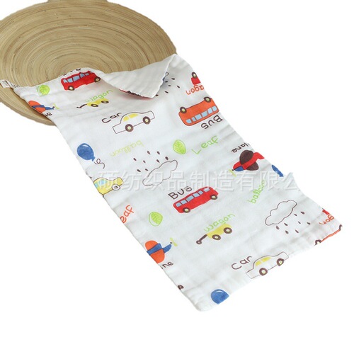 Manufacturer wholesale pure cotton six-layer gauze high-density children's towel newborn baby saliva towel children's printed face wash towel