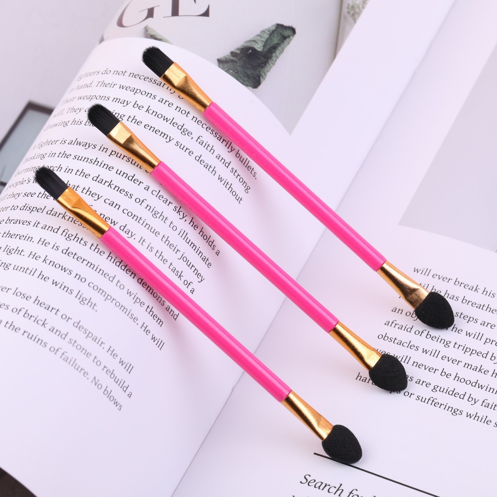 Multifuncional eye shadow stick eye shadow cepillo de doble cabeza mini cepillo de látex de algodón desechable herramienta de maquillaje de belleza