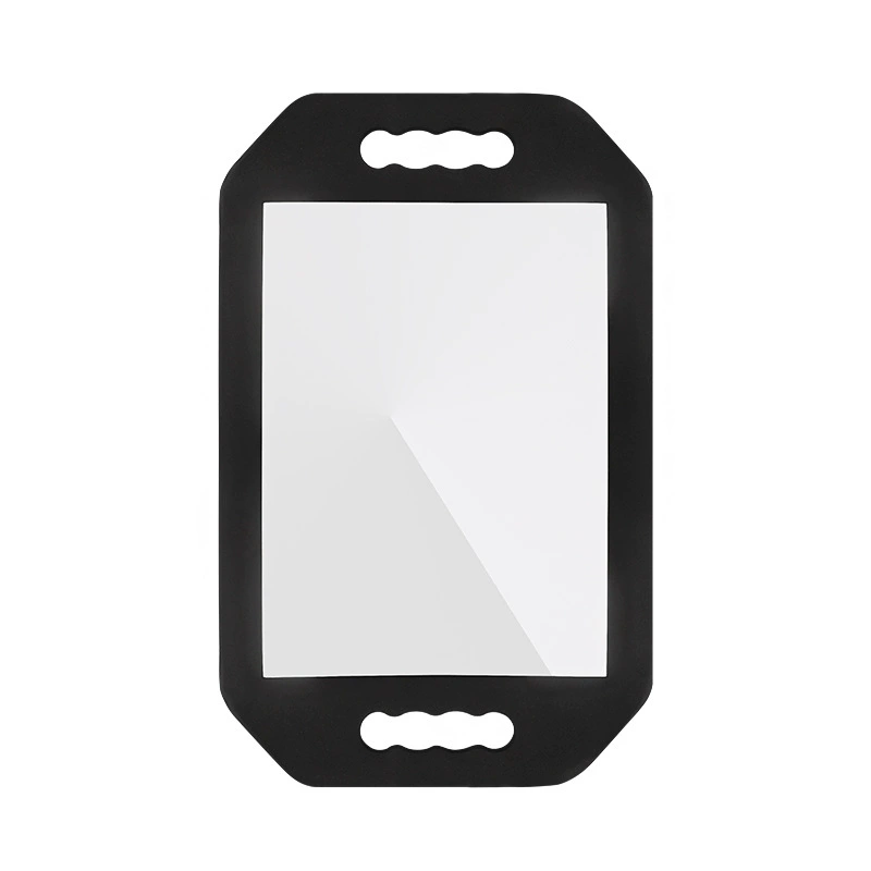 Square round rear view mirror from foam, mirror effect