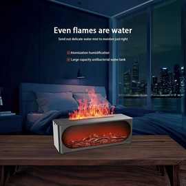 1个 颜色：黑色 材质：ABS 仿真壁炉七彩加湿器 音响氛围灯 (图片