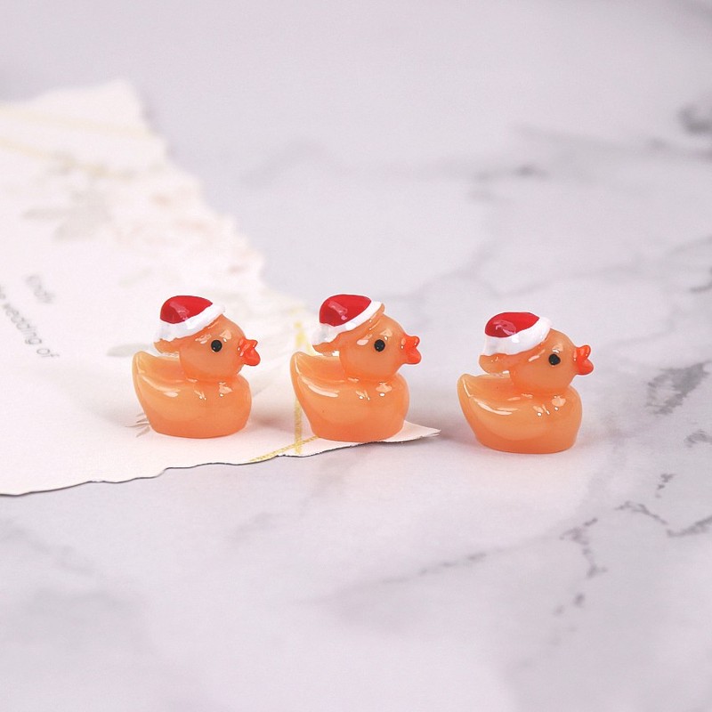 クリスマスアヒル立体樹脂シミュレーションクリーム携帯電話ケース部品ネックレス漫画ペンダントdiyアクセサリー部品|undefined