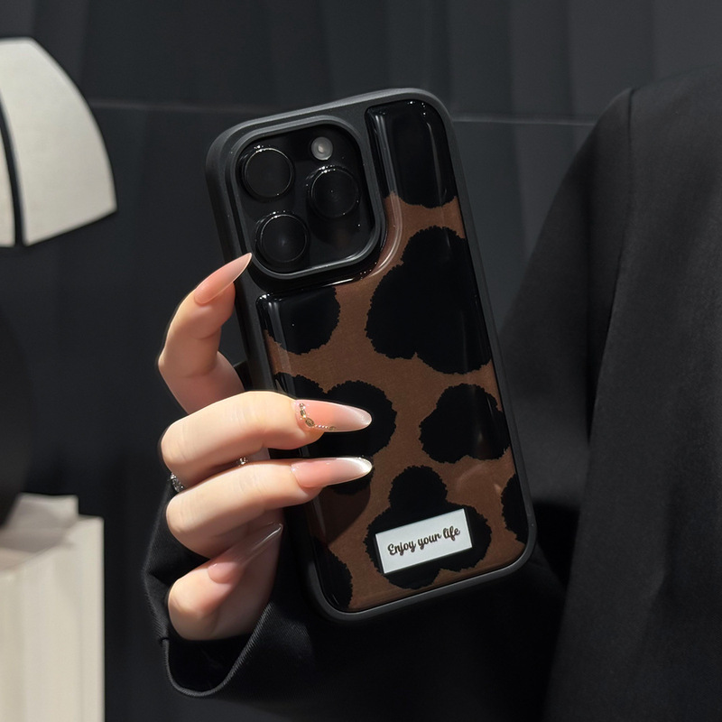苹果17/16Promax豹纹高级感手机壳适用iPhone13/14奢华15水凝壳|undefined