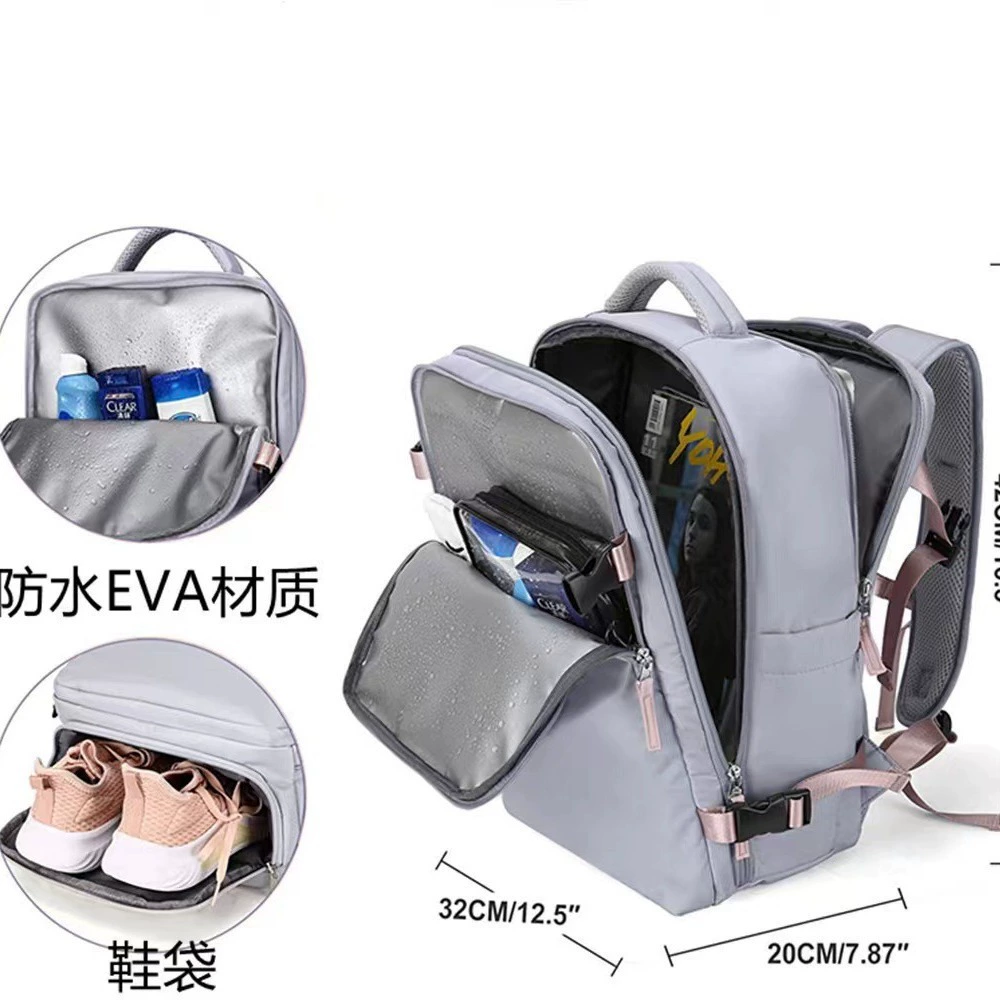 Luggage storage system wet and dry separation, capacious durable backpack for traveling