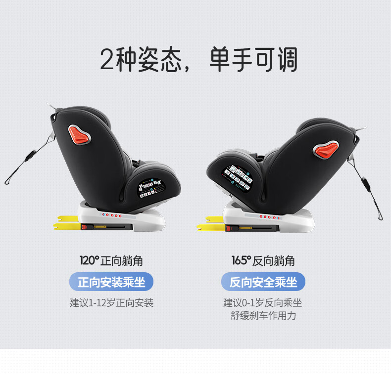 Child Safety Seat for Car Baby Baby Car 360 Rotating Seat 0-4 Years Old Can Sit and Lie down Hard Interface