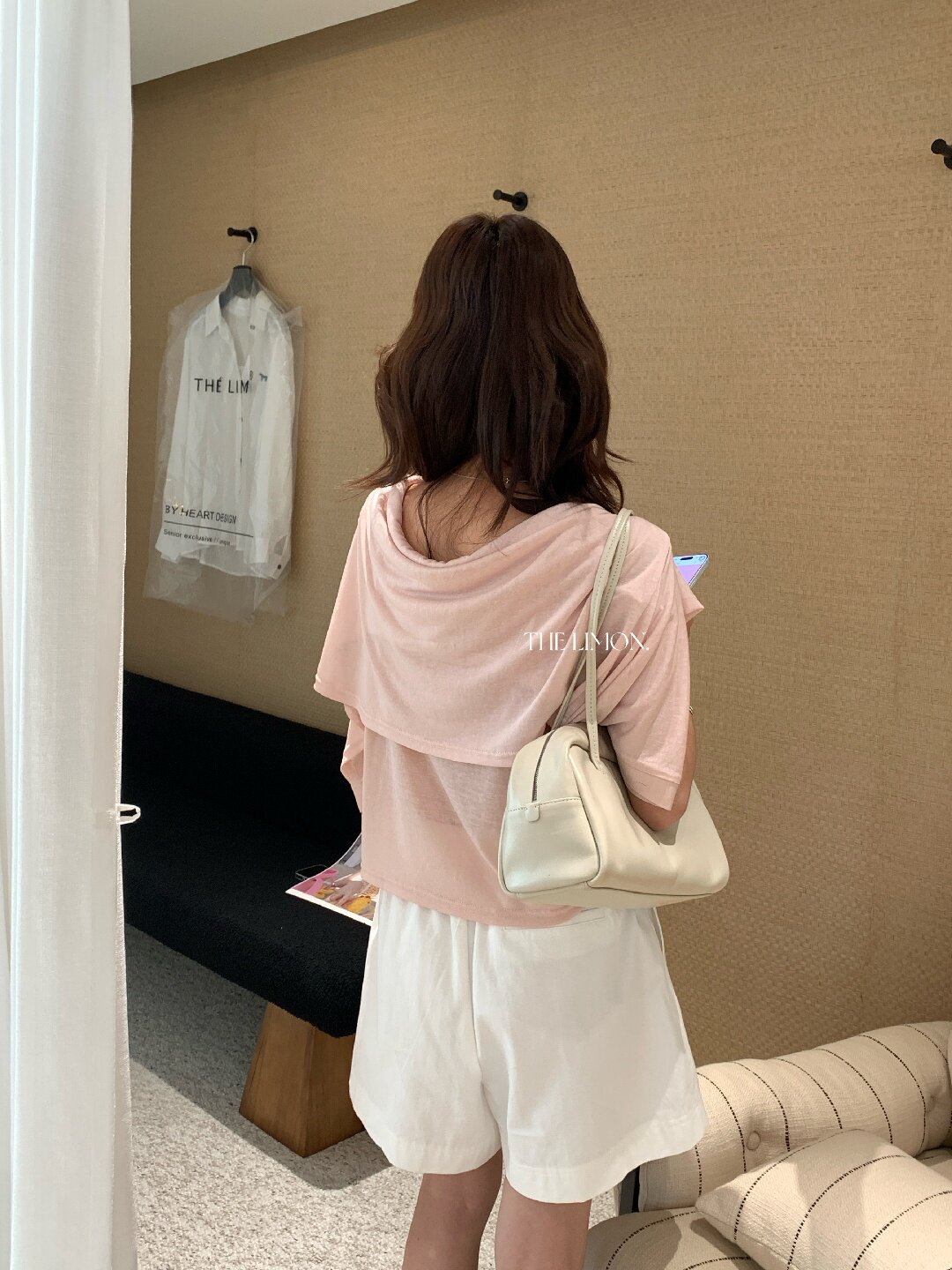 Bộ cardigan len mỏng kèm áo hai dây hai mảnh nữ mùa hè — Xám cacbon, xanh lam, màu hồng, Đậu xanh chi tiết 95