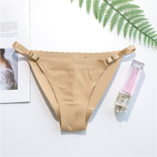False buttock lifting pants, plump bottom bikini underwear, women's adjustable tightness T-shaped triangle pants