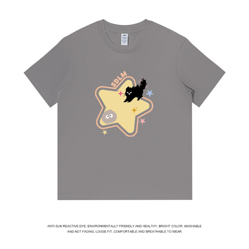 メンズ夏用綿100％半袖Tシャツ、男女兼用、トレンドブランド、カジュアル、万能、通勤、ラウンドネックトップス、インナー、ins|undefined