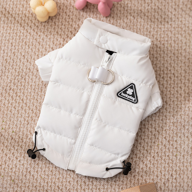 Ropa de mascotas de otoño y invierno, chaqueta de plumón de dos patas gruesa y cálida, perros pequeños y medianos pueden traer perros, gatos, trajes de oso