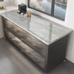 厨房置物架落地餐边切菜工作台靠墙一体多层功能收纳储物锅橱柜子