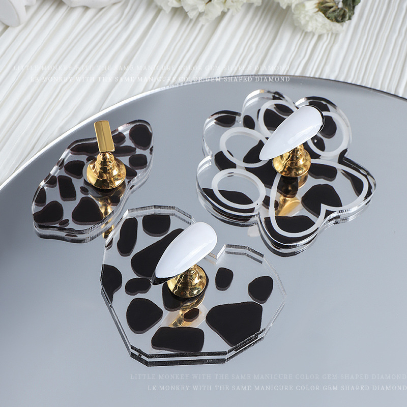 Internet celebridad principiante práctica de uñas titular de uñas vaca clavo de succión magnética base soporte de metal herramienta de visualización