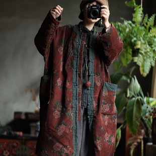 Luoguni Light Custom-Made Retro Fried Color Distressed Corduroy Placket Button Contrast Cotton Coat 1472 Nian